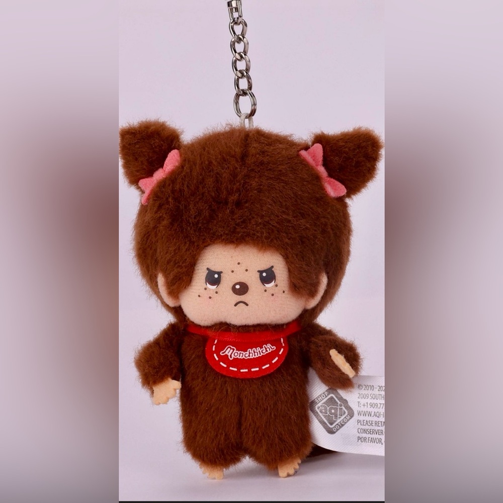 New In Packaging, Monchhichi Key Chain/ Bag Charm Unhappy Girl. - Picture 5 of 5